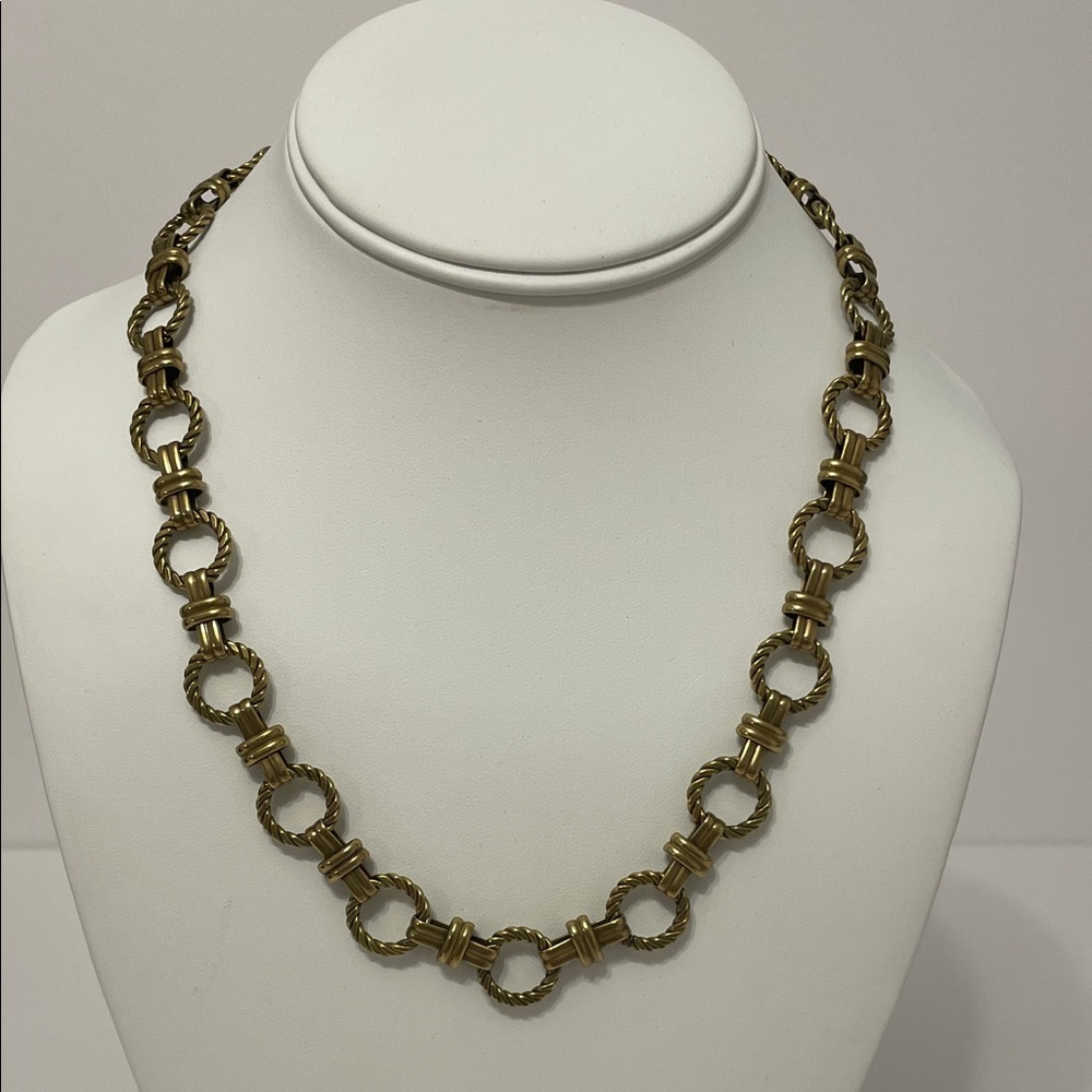 Heidi Daus Bronze-Tone Circle Link Necklace